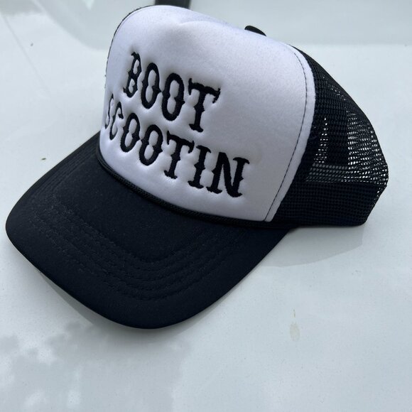 boot scootin embroidered trucker hat - Picture 2 of 4